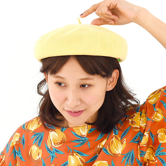 おそ松さん｜松ニットベレー帽（十四松カラー）：着用イメージ