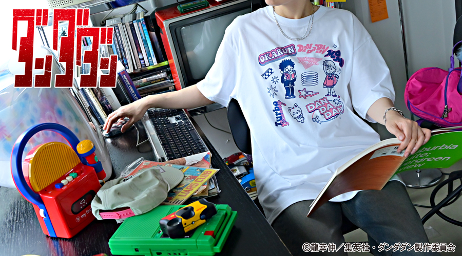 ダンダダン｜ビッグTシャツ（モモ・オカルン・ターボババア（招き猫））｜アニ中ストア